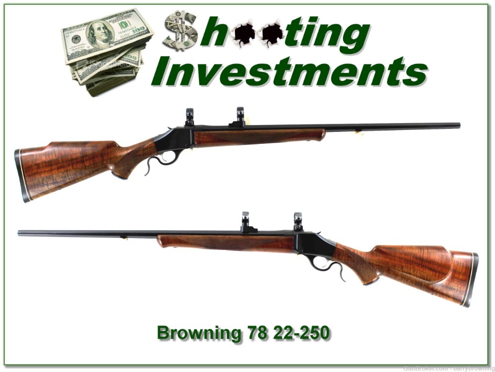 Browning Model 78 First Year 1973 22-250 XX Wood!-img-0