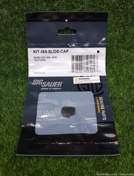 Sig Sauer P365 Slide Cap, Non-Textured, 9mm - KIT-365-SLIDE-CAP-img-0