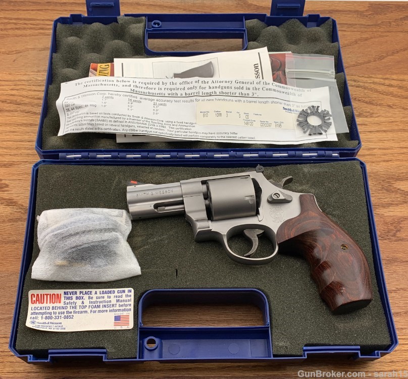 S&W 3" SS LEW HORTON 610-2 ORIG BOX & PAPERS 10MM FACTORY LETTER 1 OF 318-img-36
