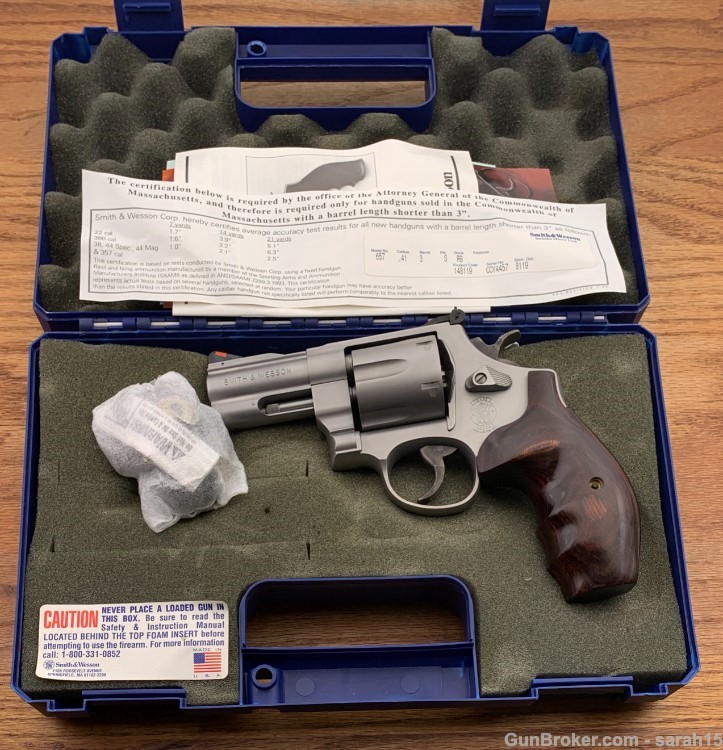 S&W 3" LEW HORTON 657-4 ORIG BOX & PAPERS .41 MAG FACTORY LETTER 1 OF 154-img-0