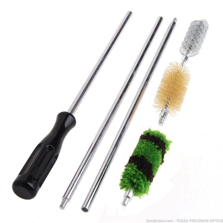 3Pcs/Set Aluminum Rod Brush Cleaning Kit For 12GA Gauge Gun Hunting -img-0