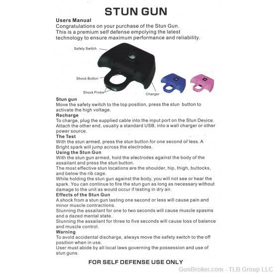 Ring Stun Gun Taser nylon case USB Charger STUNGUN FREE PEPPER SPRAY-img-3