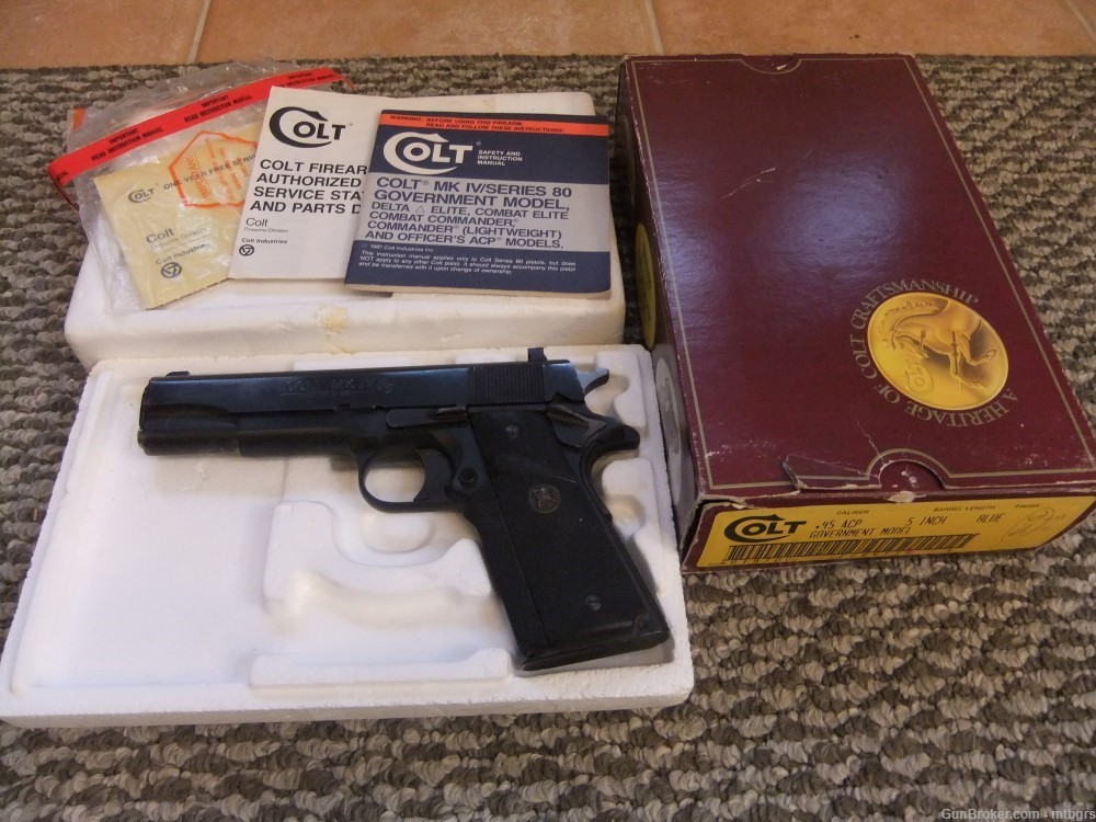 Colt 1911 Government Model  MKIV Series 80 45 ACP W/ Box  from 1988-img-0