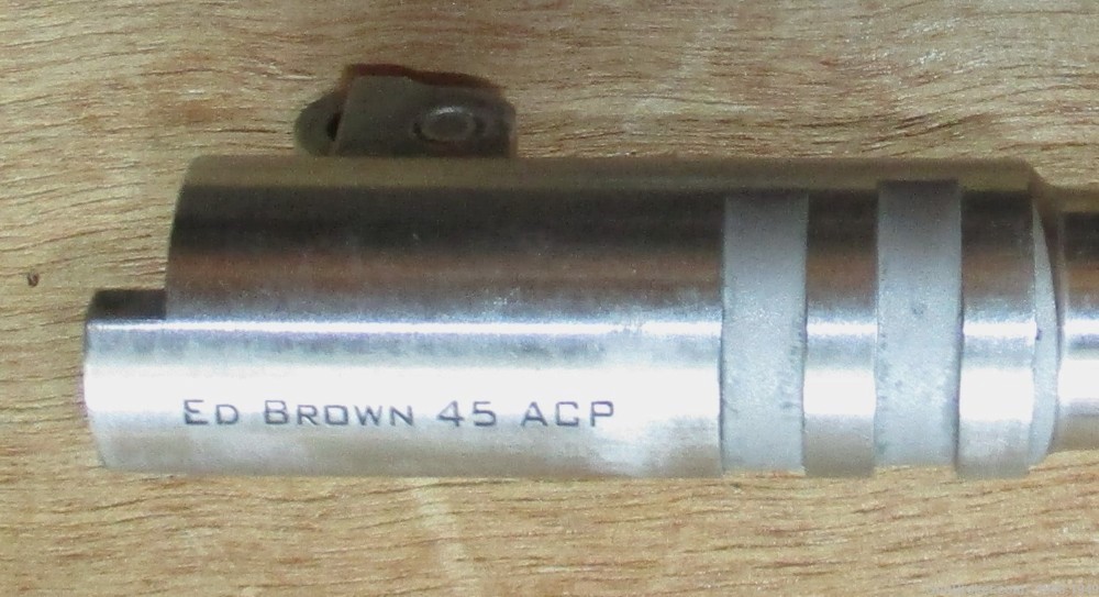 Ed Brown 1911 Threaded 5/8" Barrel .45 ACP 4.25" Commander Std Feed Ramp-img-1
