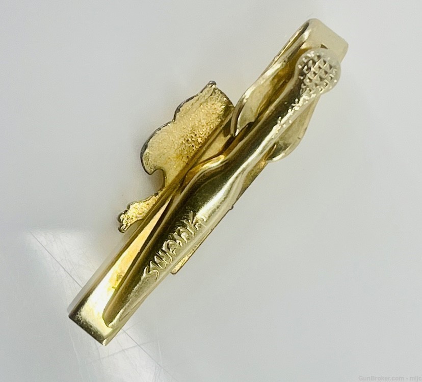 Vintage Western Airlines Gold Tone with White Enamel Tie Bar Clip Pin May S-img-6