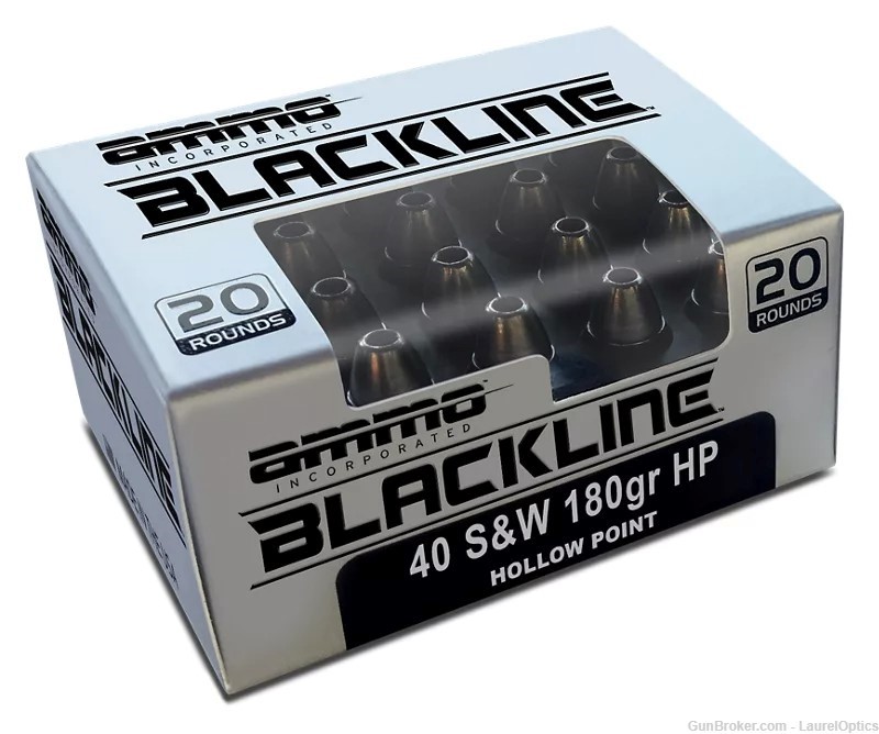 Ammo Inc. Blackline 40 S & W 180 gr HP-img-0