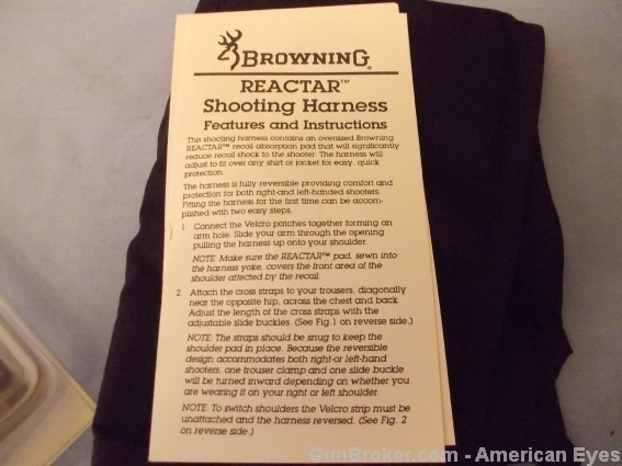 Browning Reactar Shooting Harness # Blk309001-img-5