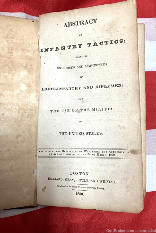 abstract of infantry tactics exercise and maneuvers book, 1830 1st edition-img-3