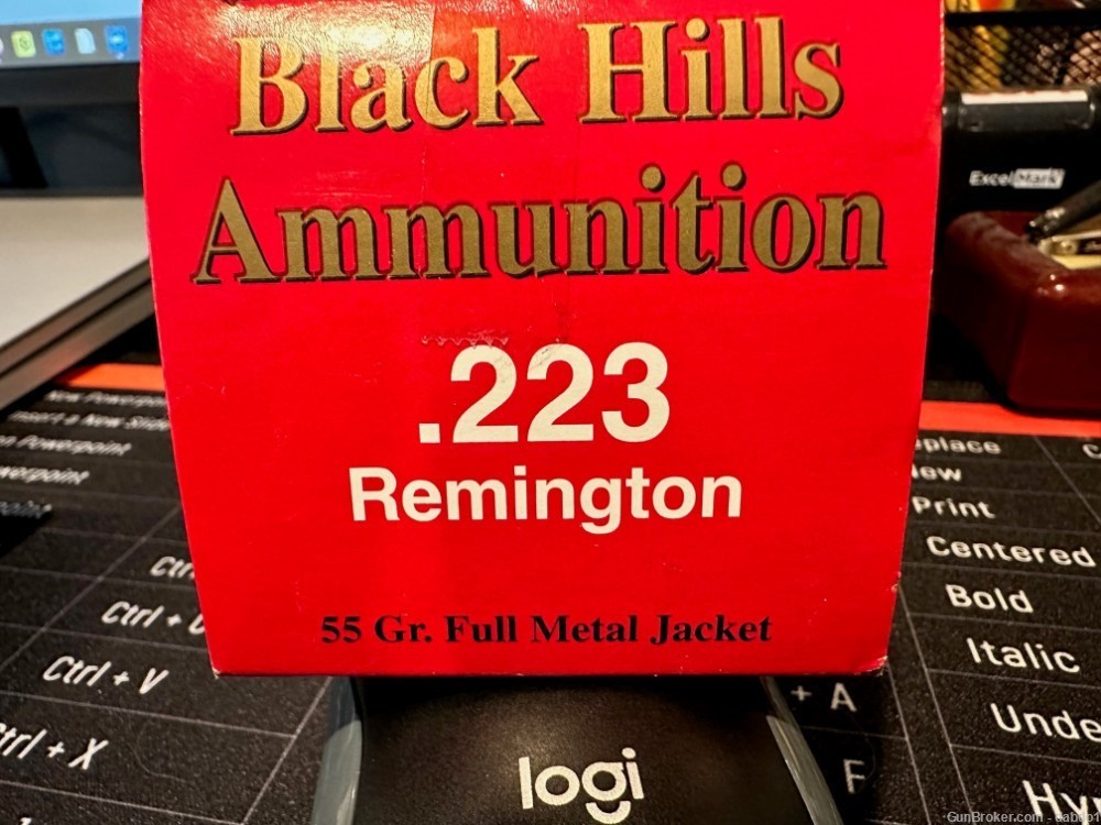 Black Hills .223 Ammunition 55GR Full Metal Jacket Box of 50 16 Boxes-img-0