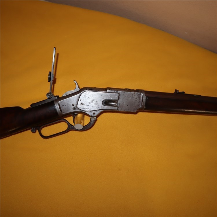 Winchester Model 1873 1st. Model, Raised Thumbprint, Single Set Trigger,28"-img-0
