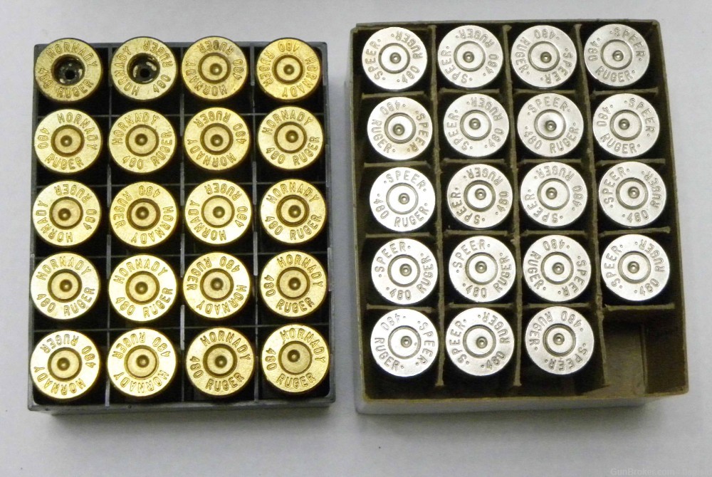 39 Rds of Hornady and Speer Brass for the 480 Ruger-img-1