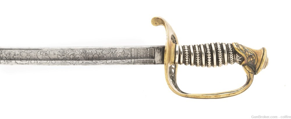 US Model 1850 Foot Officer’s Non Regulation Silver Grip Sword (SW1378)-img-4