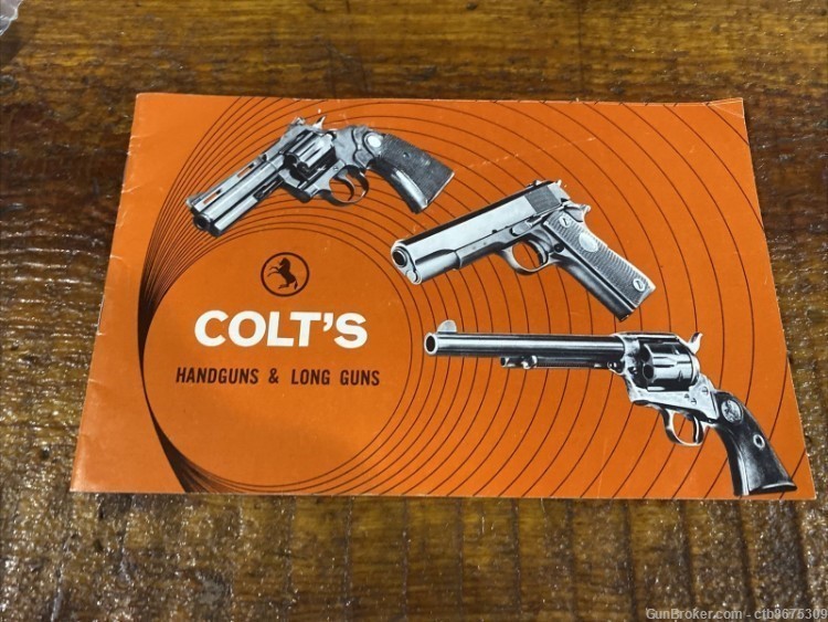 Vintage Colt Pamphlet Showing Colt 1970 Rifles, Pistols and Revolvers.-img-0