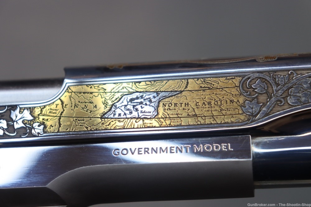 Colt 1911 Pistol LOST STATE OF FRANKLIN Gold Engraved 45ACP Stainless 45 SA-img-19