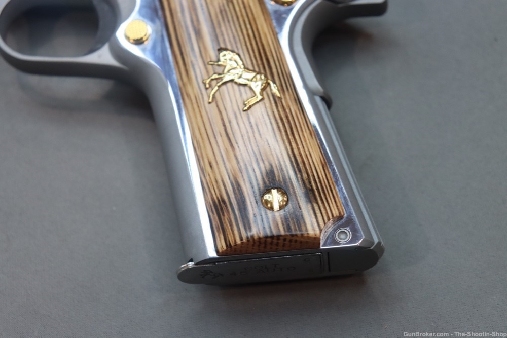 Colt 1911 Pistol LOST STATE OF FRANKLIN Gold Engraved 45ACP Stainless 45 SA-img-9