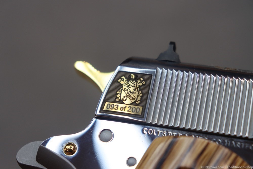Colt 1911 Pistol LOST STATE OF FRANKLIN Gold Engraved 45ACP Stainless 45 SA-img-16