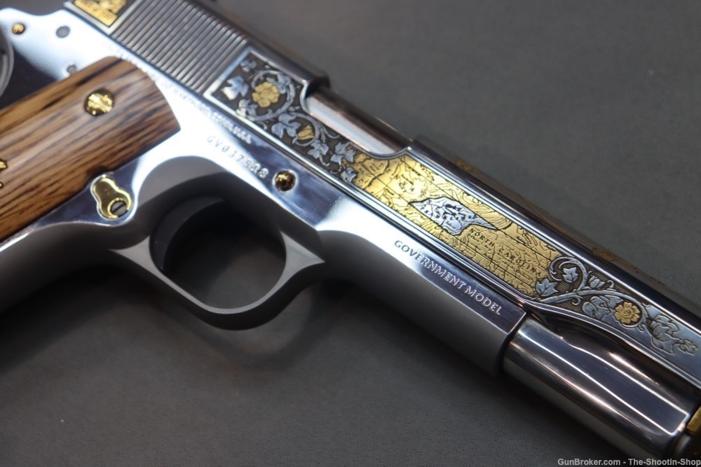 Colt 1911 Pistol LOST STATE OF FRANKLIN Gold Engraved 45ACP Stainless 45 SA-img-12