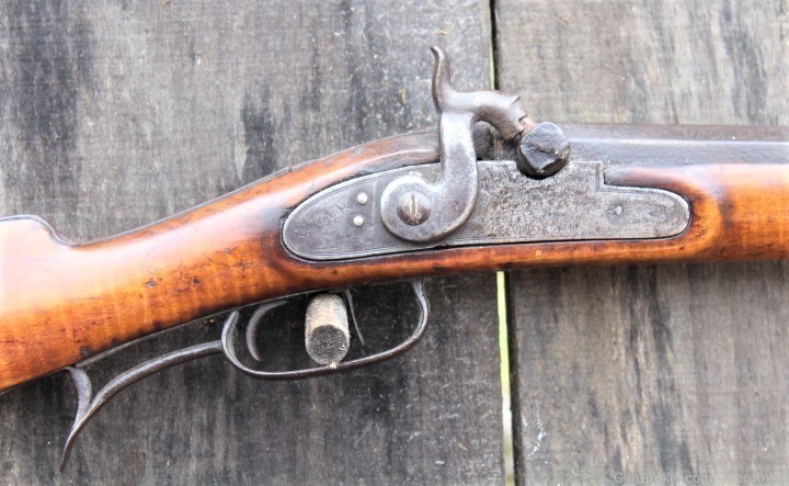 Mid 1800's Fall & Cunningham Nashville, Tn. Full Stock Long Rifle-img-5