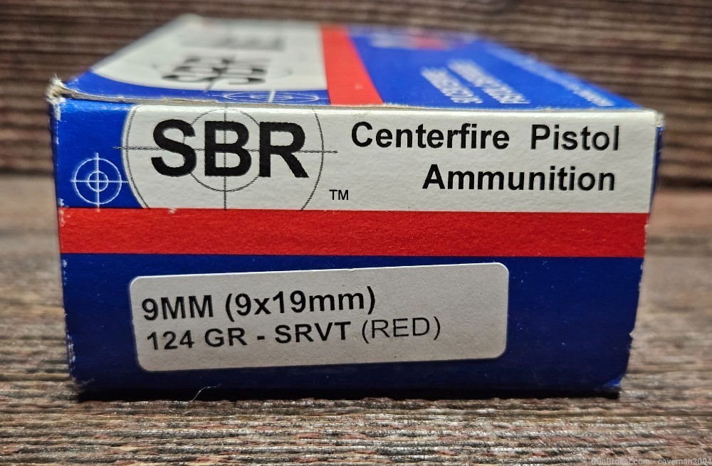 SBR 9mm 124gr SRVT Ammo 50 Rounds Tracers -img-0
