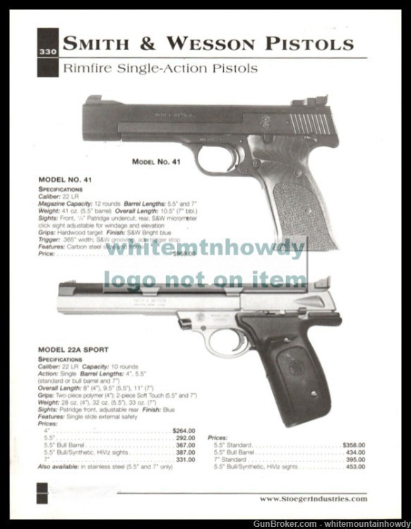 2002 SMITH & WESSON Model 41 and 22A Sport Pistol PRINT AD-img-0