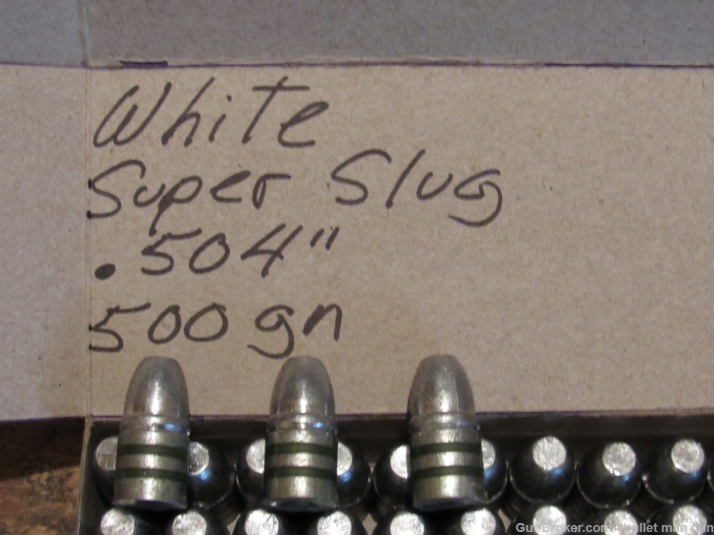 50 count White super slug 500gn .504"-img-0
