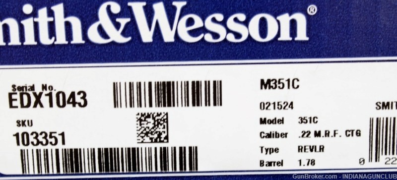 NIB SMITH & WESSON MODEL 351C 22MAG 1.78" BOX-img-14