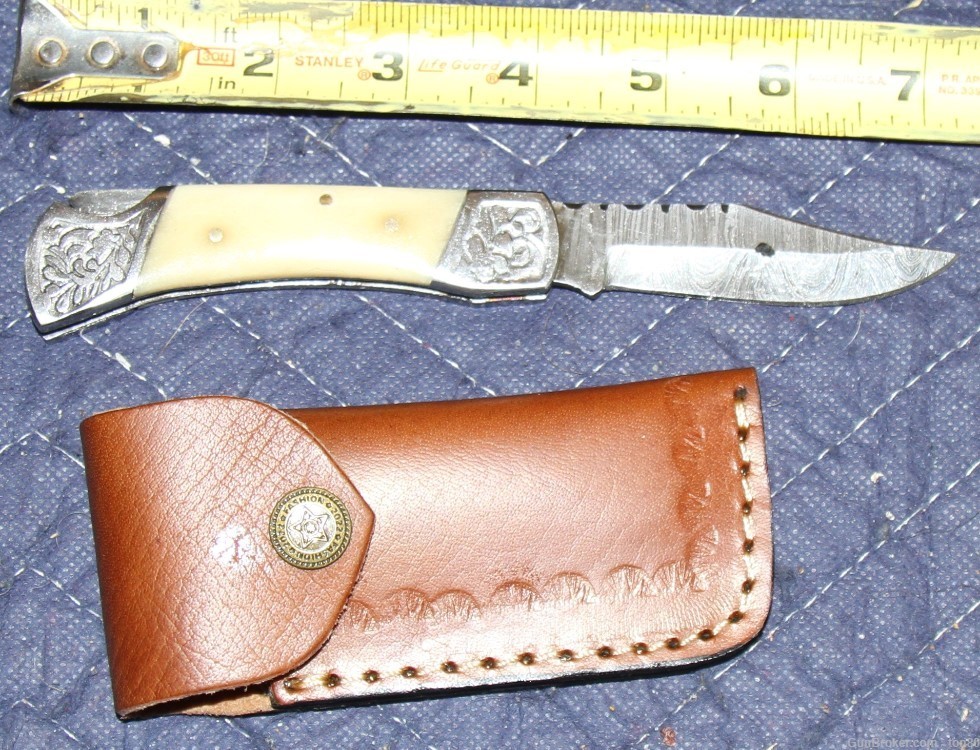 CUSTOM DAMASCUS FOLDING POCKET KNIFE 310-img-0