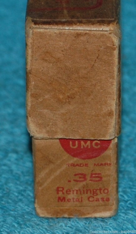 Vintage Sealed 2 Piece Box of Remington UMC 35 Rem w/ 200 gr MC-img-2