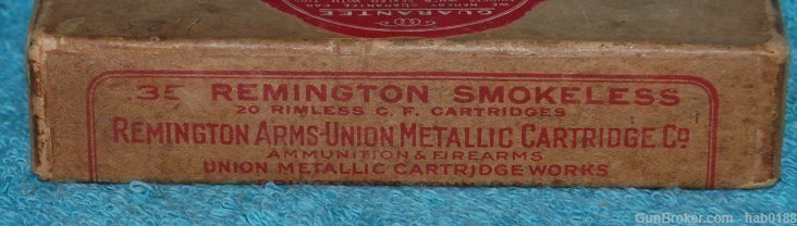 Vintage Sealed 2 Piece Box of Remington UMC 35 Rem w/ 200 gr MC-img-1