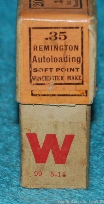 Vintage Full 2 Piece Box of Winchester 35 Remington Autoloading w/ 200 gr -img-4