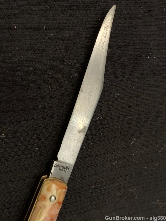 VINTAGE 1950s EDGEMASTER FISHTAIL SWITCHBLADE KNIFE-img-5