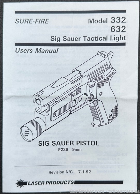 Sig Sauer P226 9mm, West Germany with Proof Marks,Sure-Fire 332 Light, 1988-img-54