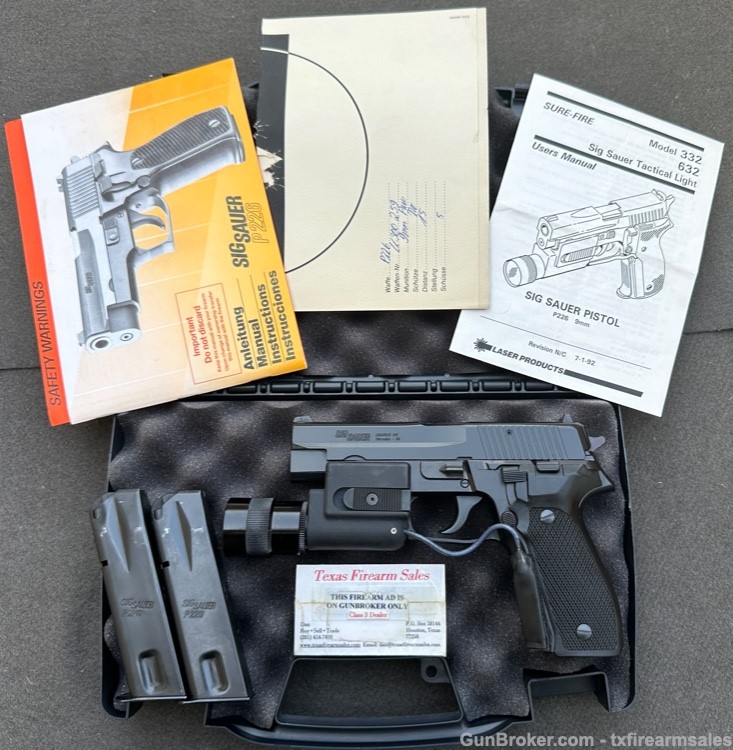 Sig Sauer P226 9mm, West Germany with Proof Marks,Sure-Fire 332 Light, 1988-img-56