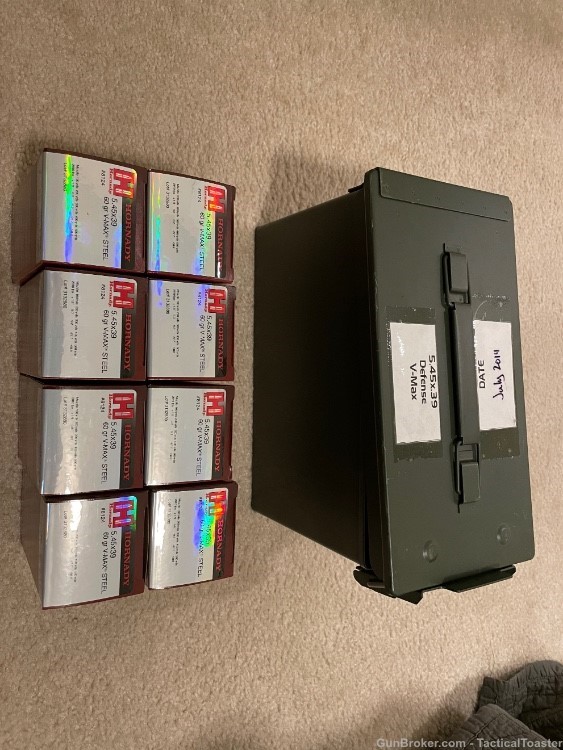 400 rounds of Hornady 5.45x39 V-MAX AK-74 Ammunition in Steel Case -img-0