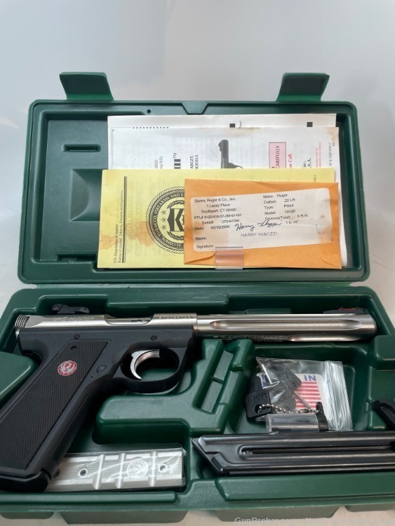 Ruger Mark III Hunter 22/45 Semi Auto Pistol, 2 Mags, OG Case-img-7