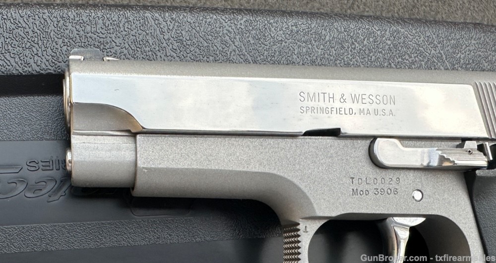 Customized S&W 3906 Bright Polished Stainless 3rd Gen 9mm 8-shot, 1991-img-7