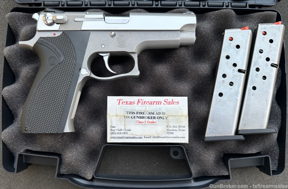 Customized S&W 3906 Bright Polished Stainless 3rd Gen 9mm 8-shot, 1991-img-47