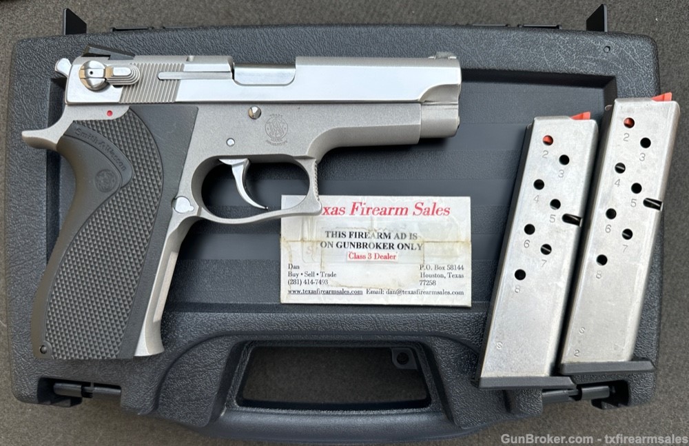 Customized S&W 3906 Bright Polished Stainless 3rd Gen 9mm 8-shot, 1991-img-11