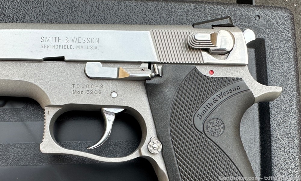 Customized S&W 3906 Bright Polished Stainless 3rd Gen 9mm 8-shot, 1991-img-4