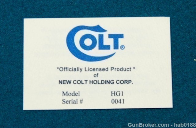 Rare Colt Firearms Coaster Set Ser # 41 w/ Holder-img-4