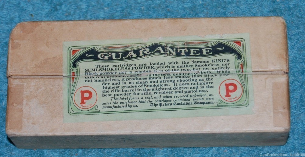 Vintage Full 2 Piece Box of Peters 45-70-405 US Gov't Winchester Marlin -img-3