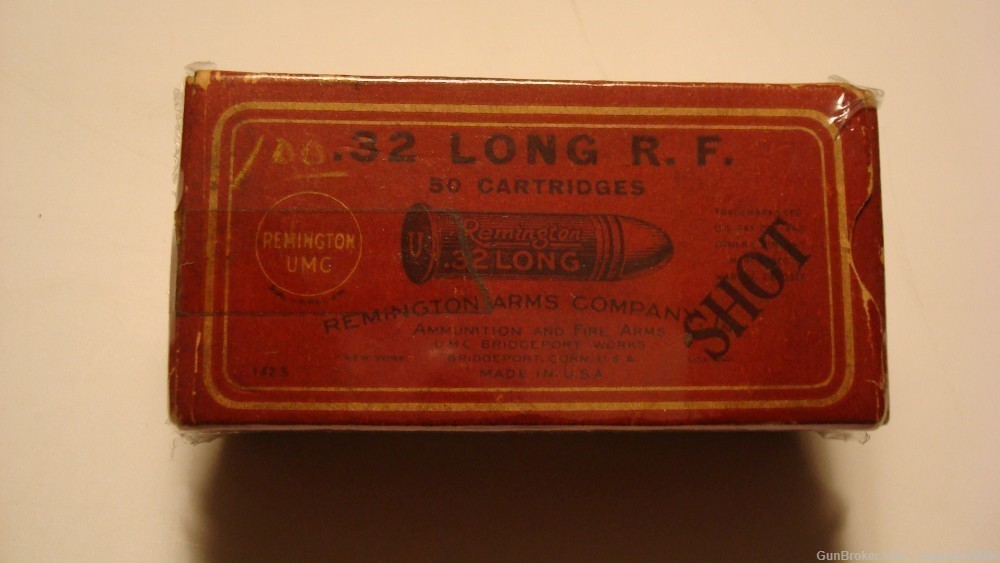 32 Long R.F. Shot Remington UMC .32 shot Black powder ammo vintage -img-0