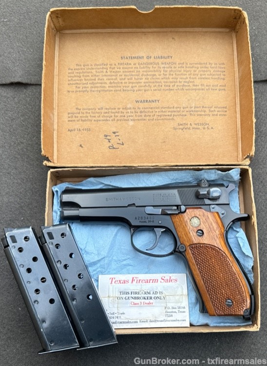 S&W 39-2 9mm 1st Gen Single-Stack Pistol, Made in 1976-img-44
