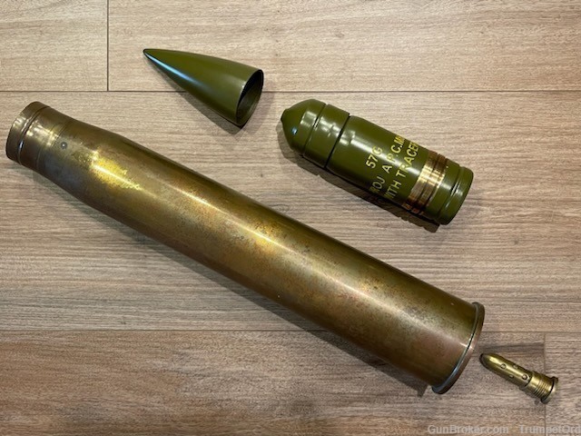 US 57mm M86 AP Round 1942 Brass Case-img-2