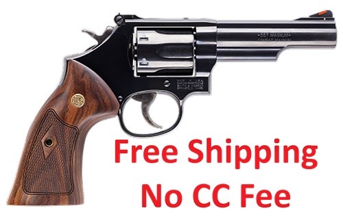 S&W 12040 Model 19 Classic 357 Mag Or 38 S&W Special +P 4.25" Black Wood   -img-0