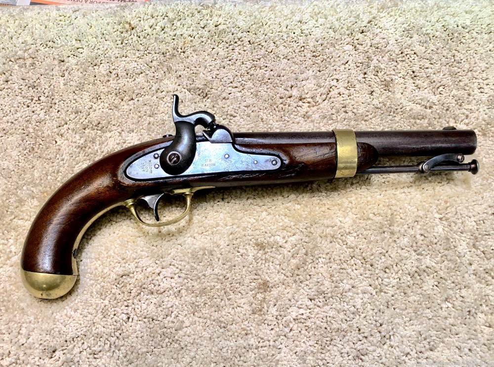 H5/M US 1842 .54 Cavalry Pistol H.ASTON 1847, Good, Shooter,.........$ 585.-img-0