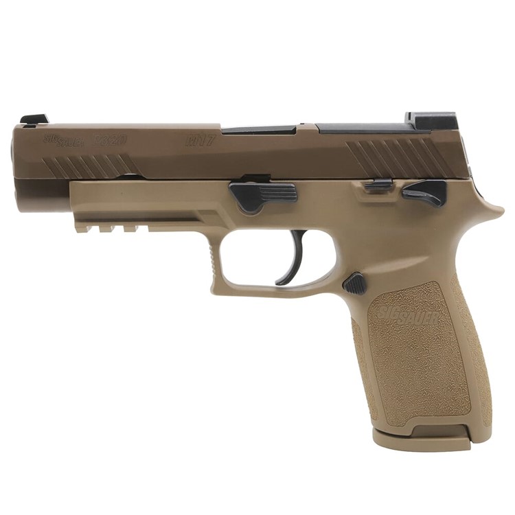 Sig Sauer P320 M17 9mm 4.7" Coyote MA Compliant Pistol (3)10rd Steel Mags-img-1