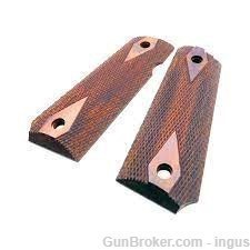 BLUE LINE GLOBAL 1911 DOUBLE DIAMOND ROSEWOOD FACTORY GRIPS (NEW)-img-1