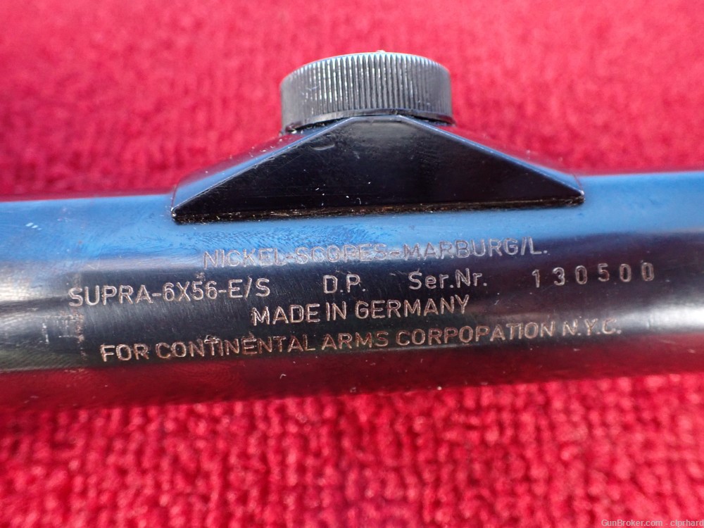 Vintage German Nickel Marburg Supra 6x56 Scope with Crosshair Reticle-img-2