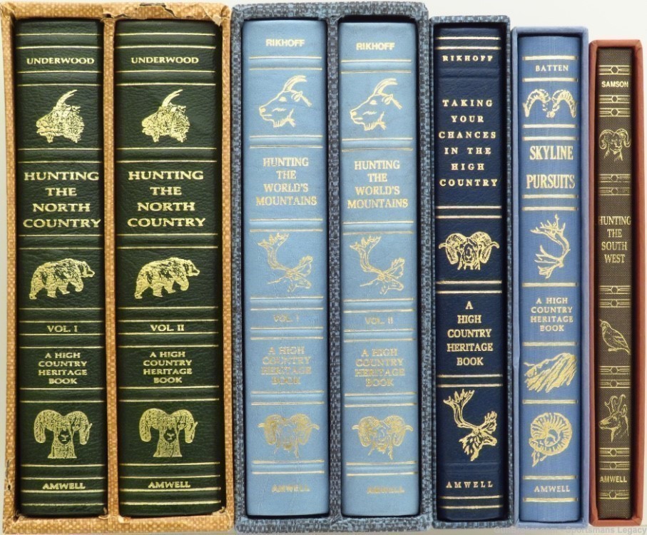 Seven Amwell big game hunting books, North America, sheep, bears, goats-img-0